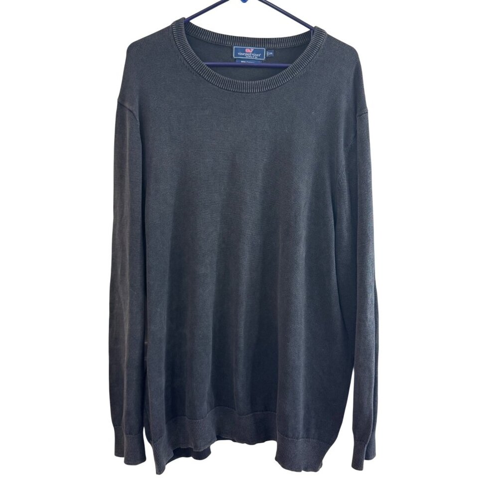 Vineyard Vines Crewneck Sweater Men 2XL Gray Cotton/Cashmere Blend